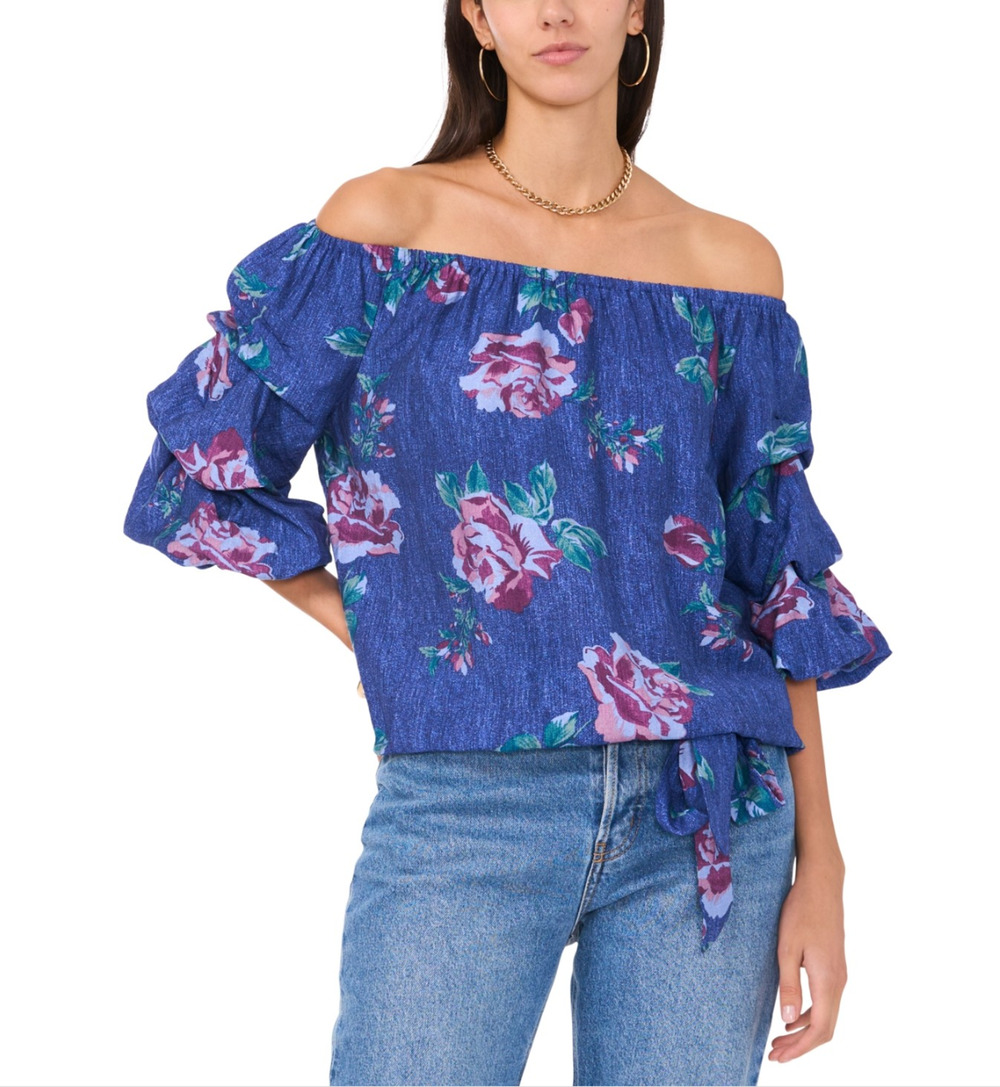 Vince Camuto Women Off The Shoulder Top Dusty Lavender Size XL
